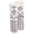 thumbnail image 2 of Charter Club Women’s Fair Isle Slipper Socks, Gray, Small/Medium, 2 of 4
