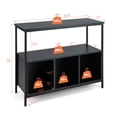 thumbnail image 4 of Costway Buffet Sideboard Kitchen Storage Cabinet Open Shelf w/ 3 Compartments Black, 4 of 10