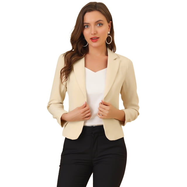 INSPIRE CHIC Blazer à Imprimé Floral Ouvert pour Femmes