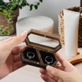 thumbnail image 4 of WIFKLSIIPG Wooden Ring Holder with Transparent Lid Two Slots Jewelry Container Walnut Jewelry Storage Holder for Couples Portable Couple Rings Wedding Ring Holder for Wedding Occasion, 4 of 6