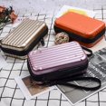thumbnail image 2 of Étui de Voyage Portable Imperméable Multifonction pour Femmes, Bandoulière, Coque Rigide, Carré, Rangement, Petit, Trousse de Toilette, Trousse de Maquillage, Noir Mat, 2 of 5