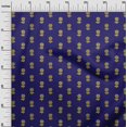 thumbnail image 2 of oneOone Cotton Silk Fabric Floral Block Printed Fabric 1 Yard 42 Inch Wide, 2 of 4