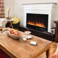 thumbnail image 3 of Patiojoy 40" Recessed Electric Fireplace Wall Mounted Heater w/Remote Control 750W/1500W mode Adjustable Flame, 3 of 8