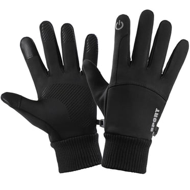 Autumn And Winter Fleece Warm Gloves Full Finger Waterproof Windproof And Cold Resistants Outdoor Sports Riding Motorcycle Rubber Gloves Cooking