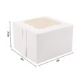 thumbnail image 2 of Moretoes 50pcs 4x4x2.5 Inches White Bakery Boxes with Window 50, 2 of 7