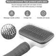 thumbnail image 4 of YSTIANN Dog Brush Cat Grooming Comb,Self Cleaning Slicker Brushes with Smooth handle,Pet Tool Button for Shedding Tools Massage Clean Tangled WJ85-3096, 4 of 7