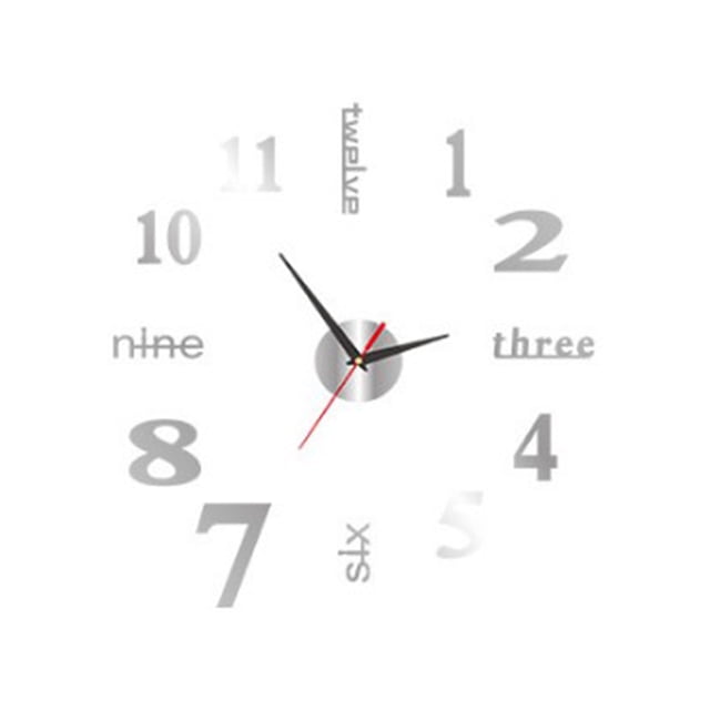 Clock for Bedroom Comfortable and Diy Wall Clock without Punching,Personalized Living Room,Bedroom Clock,Silent Digital Clock,Decorative Wall Sticker Clock Digital Wall Clock