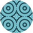 thumbnail image 1 of Ahgly Company Machine Washable Indoor Square Transitional Teal Green Area Rugs, 3' Square, 1 of 7