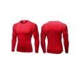 thumbnail image 2 of Innerwin Hauts de Musculation à Manches Longues T-Shirt de Sport pour Homme Couche de Base de Gym Chandails de Compression Décontractés Rouge TG, 2 of 3