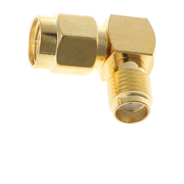 HLONK ✪ SMA Male To SMA Female Right Angle 90 Degrees RF Coaxial Connector Adapter
