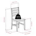 thumbnail image 3 of Winsome Kingsgate 3-Piece Dining Table with 4 Hamilton Ladder Back Chairs - 94537, 3 of 9