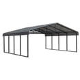 thumbnail image 1 of Arrow 20 x 20 x 7 ft Charcoal Carport, 1 of 8