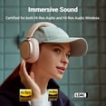 thumbnail image 2 of Edifier Écouteurs Antibruit Bluetooth Actifs, 92 H d'Autonomie, Audio Haute Résolution Certifié, Recharge Rapide - Rose, 2 of 7