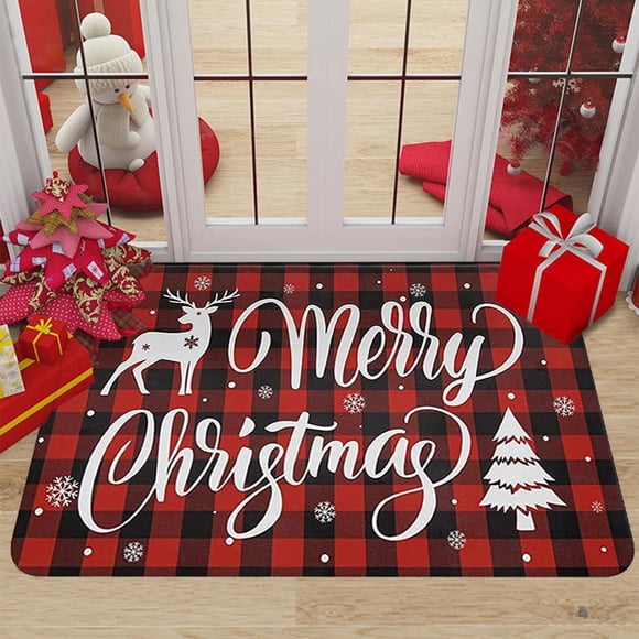 Qiopertar Clearance Sale Christmas Doormats Front Door Mat Xmas Indoor Doormat Floor Mats Entryway Door Mat Christmas Decorative Doormats16X24in Deals of the Week under $5