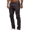thumbnail image 1 of LOVZFMLL Men's Pants Fashion Men's Casual Button Open Straight Solid Color Trousers Pants, 1 of 1