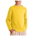 thumbnail image 1 of Yammkia T-Shirts pour Garçons T-Shirts à Manches Longues pour Garçons T-Shirts à Col Rond pour Enfants Hauts Décontractés Tees Taille 5T 6T (Jaune, 5-6 Ans), 1 of 4