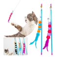 thumbnail image 4 of Elastic Material Bionic Caterpillar Toys Bouncing Caterpillar Stick Cats Favorite Elastic Rope Cat Teaser Stick Lightweight And Flexible Wear Resistant And Bite Resistant, 4 of 8