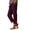 Purple, variant on ohmzyzo Straight Leg Jeans for Women Elastic Waist Pull On Jeans Stretchy Boyfriend Baggy Cropped Denim Pants