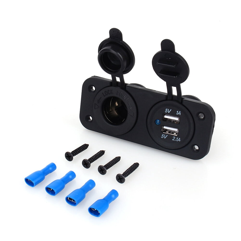 Car Charger,Dual USB Car Auto Power Adapter Outlet Accessories Universal Car Charger Modern Innovation