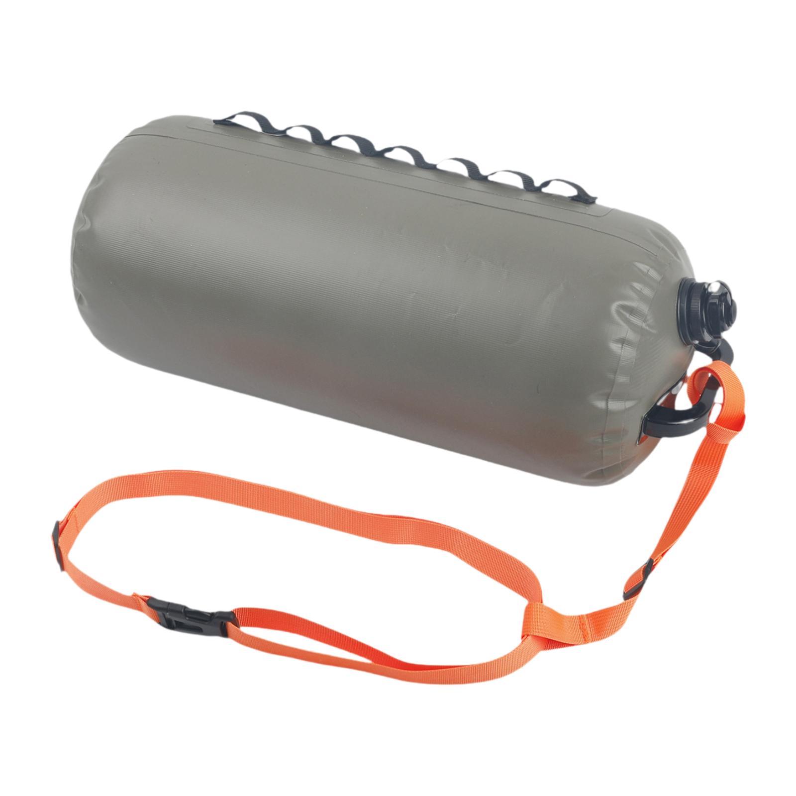 koolsoo Inflatable Swimming Bag 10kg Open Water Swim Buoy for Hiking Camping Rafting Green