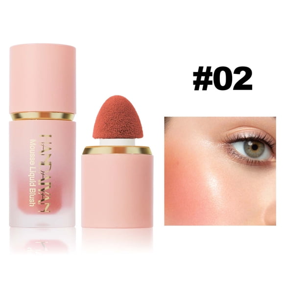 Aursykel Weightless Long lasting Liquid Blush 0.22fl oz Soft Cream Texture for Effortless Blending Highly Pigmented Matte Finish with Brush Applicator Perfect for Natural Glam Makeup Look