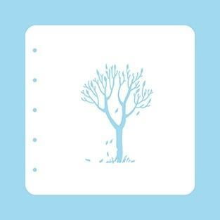 Stencil A6 pour Ensemble de Couleurs Magnétique Pochoir Arbre