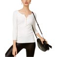 thumbnail image 1 of I.N.C Womens Zip Front Knit Sweater, White, Large, 1 of 3