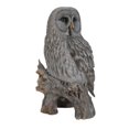 thumbnail image 3 of Hi-Line Gift Ltd Statue de Hibou sur Souche, Gris, 3 of 4