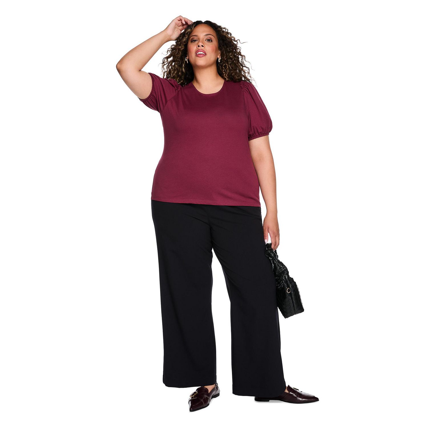 Haut à manches bouffantes Lane Bryant Plus pour femmes