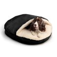 thumbnail image 1 of Snoozer Luxury Microsuede Cozy Cave Pet Bed Small Black, 1 of 5