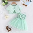 thumbnail image 2 of Robes pour Tout-Petites Fille Robes d'Été pour Filles Robe Camisole Sans Manches et Ensemble Cardigan à Manches Courtes 2 Pcs Tenues Fille Taille 3T, 2 of 8