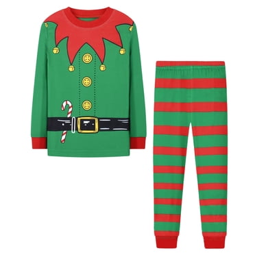 Zecgelong Little Boys Girls Christmas Pajamas Toddler Holiday Clothes Long Sleeve 2 Pcs Sleepwear Sets Size 9-10 Years