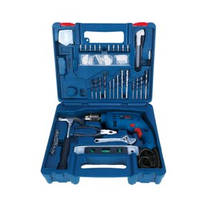 Gsb 10 Re Kit d'outils électriques à cordon 100-Piece Kit de boîte d'outils 500w | Répercussions de la machine à percement 41600 Vitesse jusqu'à 2600 Rpm.Léger, perceuse