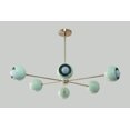 thumbnail image 1 of 6 Light Modern Raw Brass chandelier light Fixture, 1 of 2