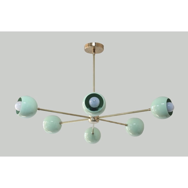 6 Light Modern Raw Brass chandelier light Fixture