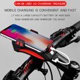 thumbnail image 2 of 4 in 1 Bike Light Waterproof Shock-absorption Bicycle … … … … Horn Flashlight Cycling Lighting Tool Set 4000MA Red, 2 of 8