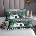 thumbnail image 3 of Erosebridal Happy Camping Coverlet Set Queen, RV Camper Bedding Set, Lake House Decor, 3 Pieces, 3 of 5