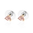 thumbnail image 3 of Morganite Heart 925 Sterling Silver Stud Morganite Premium Gemstone Stud Earring, 3 of 4