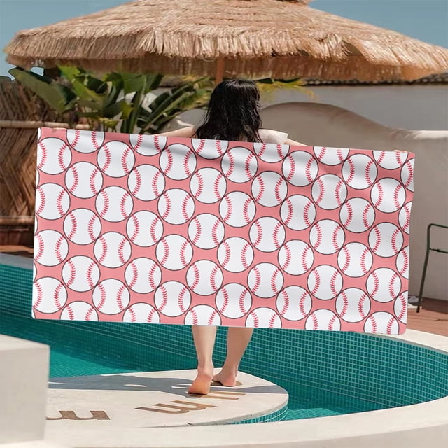 LSLJS Microfiber Beach Towel Gifts- Large Beach Towel Quick Fast Dry Absorbent Lightweight Sand Free Bath Towels
