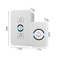thumbnail image 4 of 61 Ringtones Wireless Doorbell Chime, Long Range 500ft Smart Doorbell with IP66 Waterproof Button, Easy Plug Play Installation for Home Office Villa, White, 4 of 7