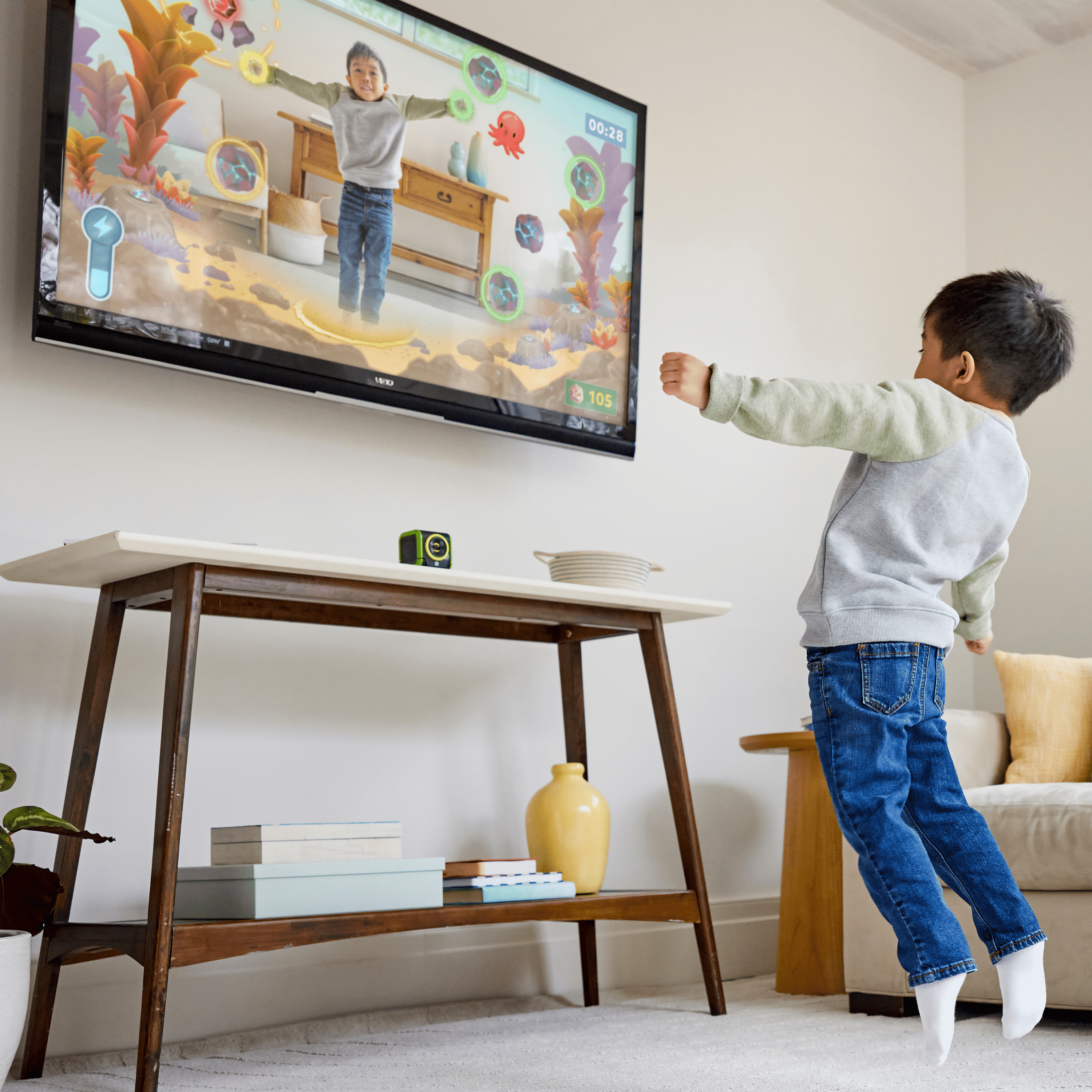 LeapFrog® LeapMove - Système de jeu vidéo d'apprentissage actif - Version francaise, 4-7 Ans