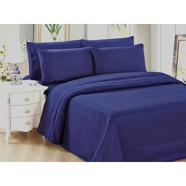 Literie toutes saisons Marina Décoration, ultra douce, soyeuse et zippée, en rayonne de bambou, bleu marine
