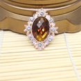 thumbnail image 4 of Flat Back Crystal Rhinestones Button Embellishment Cabochon Bead Yellow 30x25mm, 4 of 7