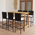 thumbnail image 1 of vidaXL Ensemble de Bar de Jardin 7 Pcs avec Coussins Noir, 1 of 5