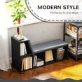 thumbnail image 4 of HOMCOM 5-Cubby Bookcase with Cushioned Reading Nook, Black, 4 of 10