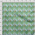 thumbnail image 4 of oneOone Rayon Green Fabric Kids Animal Craft Projects Decor Fabric Printed by The Yard 56 Inch Wide, 4 of 4