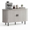 thumbnail image 1 of Costway 47" Fluted Sideboard Buffet Cabinet Coffee Bar Console Table with Metal Legs Gray, 1 of 10