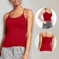 thumbnail image 4 of Hiiyo Women's Plus Size Spaghetti Strap Camisole with Built-In Bra Summer Tank Top, Sizes S-6XL, 4 of 5