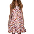thumbnail image 2 of Ovzne Robes pour Femmes 2025 Robe pour Femme Mode pour Femmes Vacances Été Couleur Unie Sans Manches Robe de Fête de Plage Robe pour Femmes Imprimée Liquidation, 2 of 6