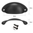 thumbnail image 2 of Unique Bargains Cup Drawer Pull Kitchen Cabinet Handle Black, 66mm Hole Centers, 10pcs, 2 of 4